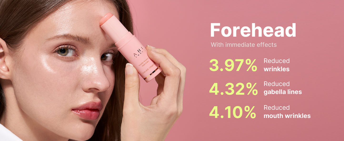 KAHI Wrinkle Bounce Multi Balm Stick | PDRN Collagen Wrinkle Stick | Korean Skin Care |All-in-One Hydrating Lip Balm Eye Cream Neck Cream Make Up Base & Face Mist Moisture Balm
