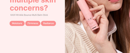 KAHI Wrinkle Bounce Multi Balm Stick | PDRN Collagen Wrinkle Stick | Korean Skin Care |All-in-One Hydrating Lip Balm Eye Cream Neck Cream Make Up Base & Face Mist Moisture Balm