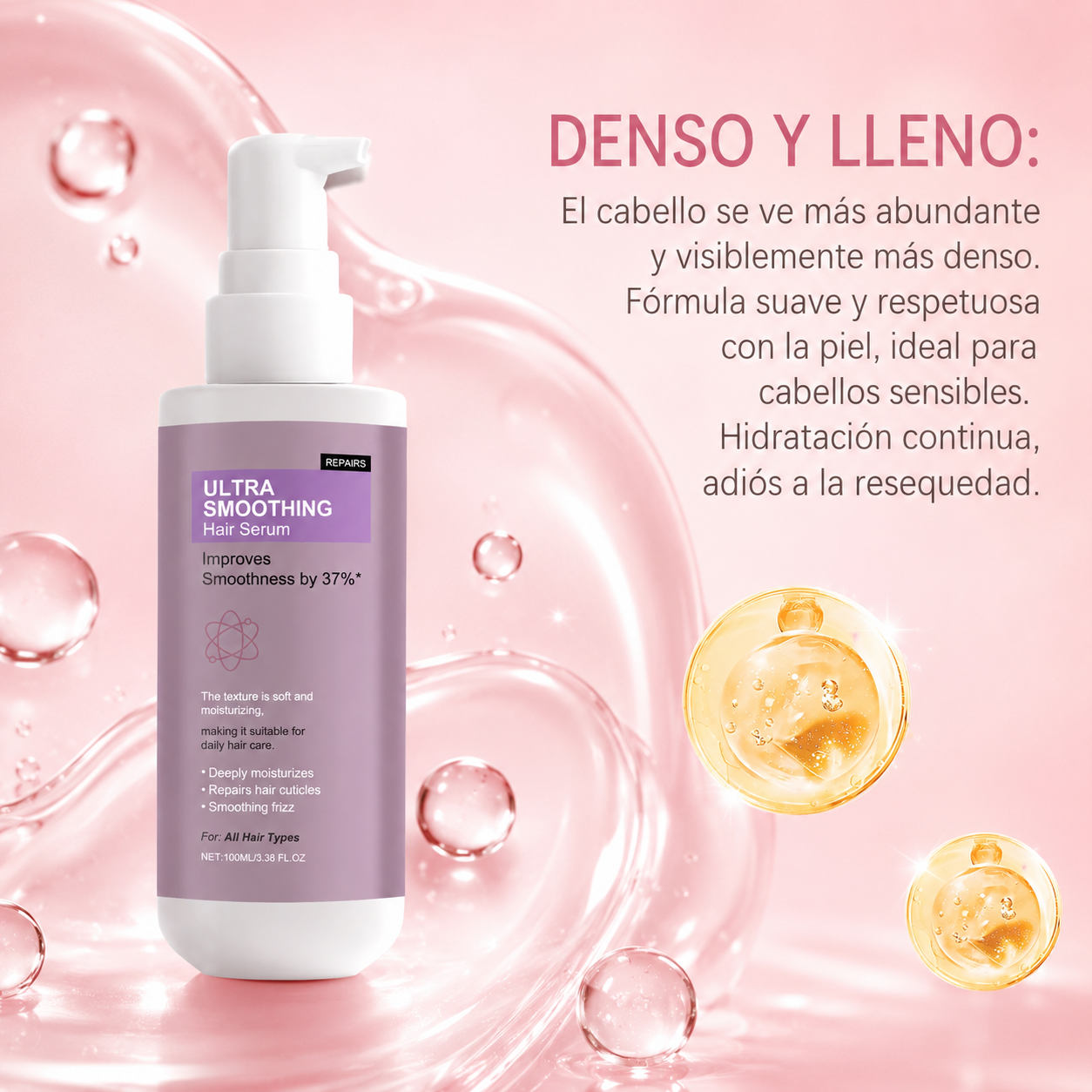 Ultra Smoothing Hair Serum – Reduce Frizz e Hidrata Profundamente