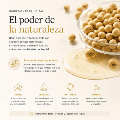 Mixsoon™️ | Bean Essence Coreana para piel suave, luminosa e hidratada