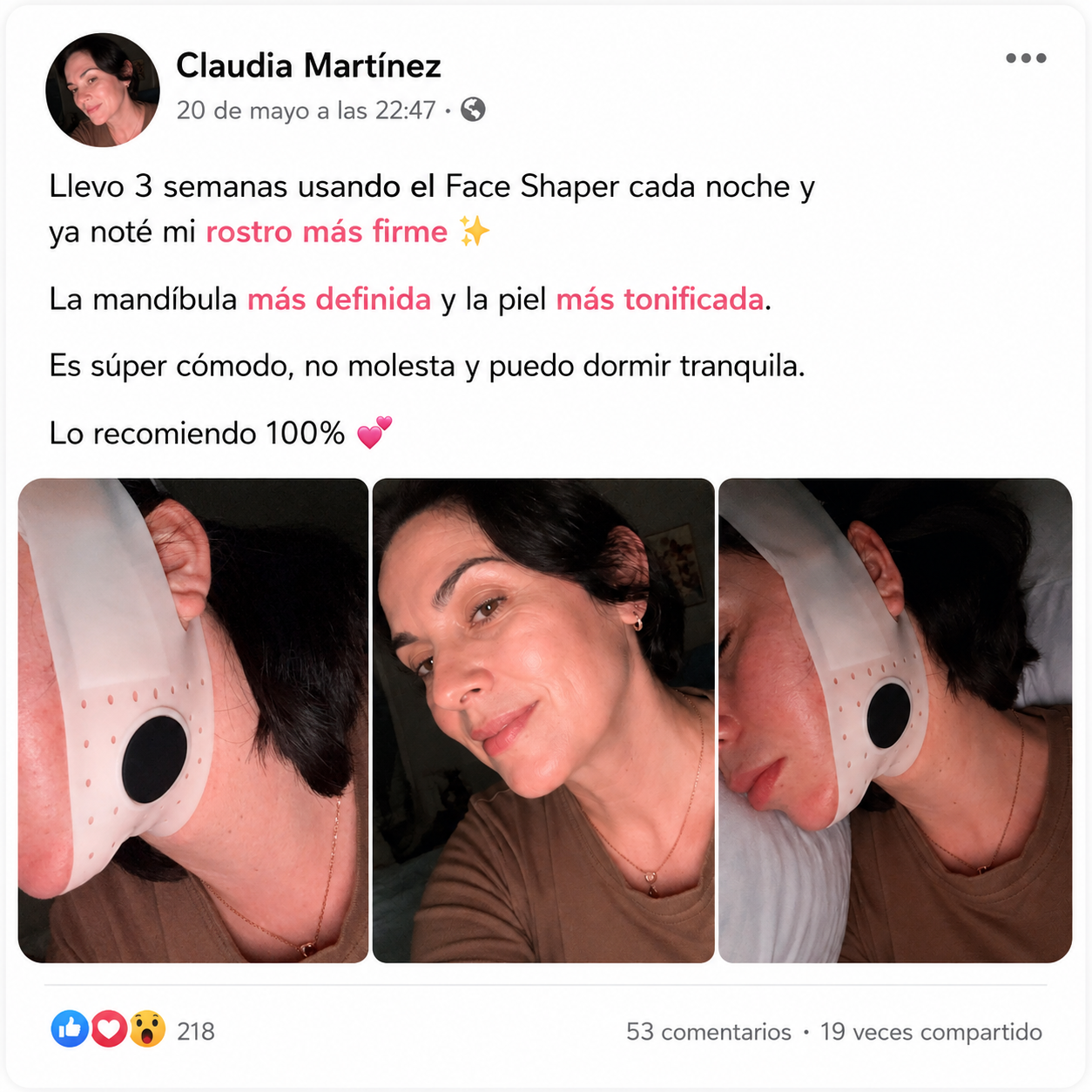 Face Shaper Nocturno| Reafirmante de Papada