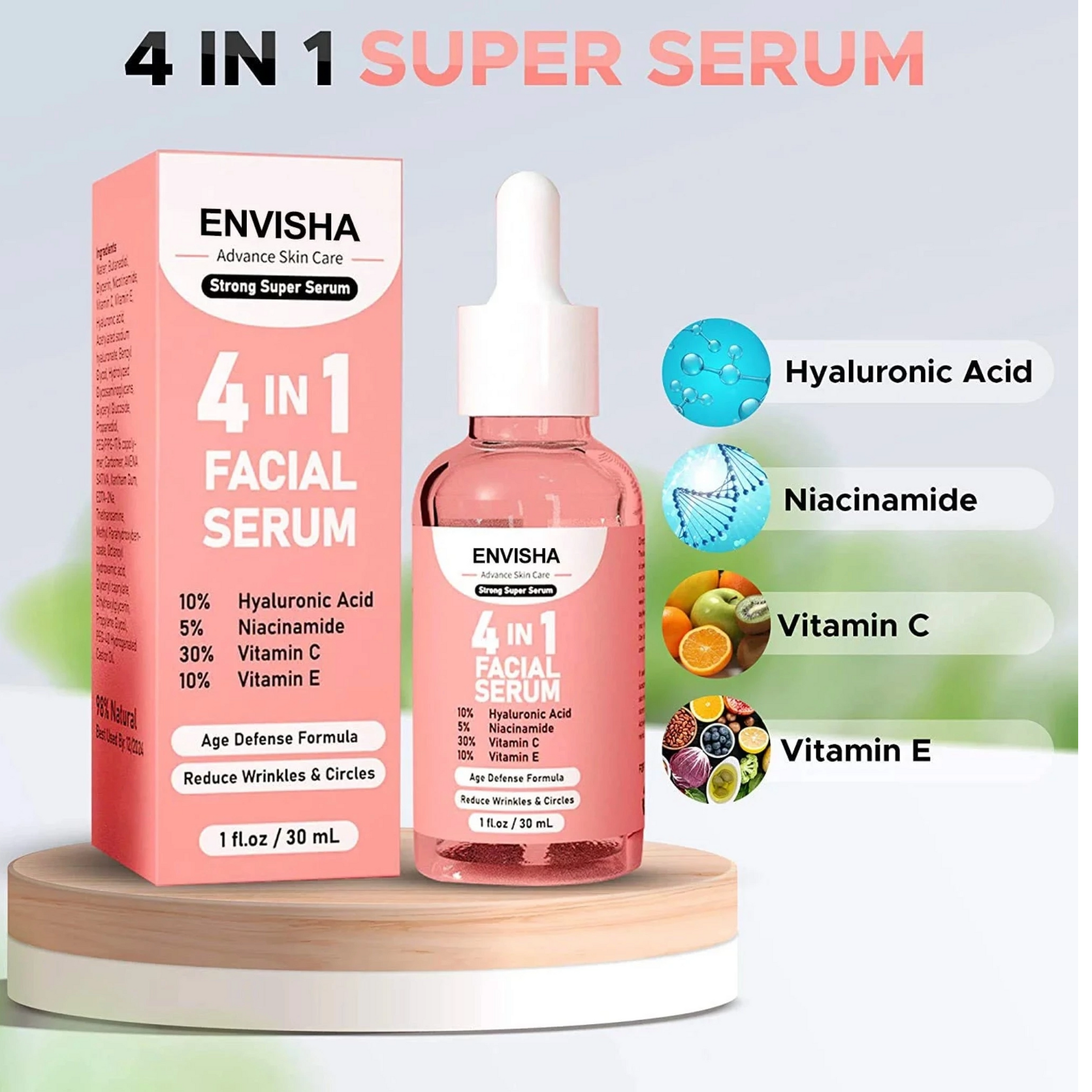 ENVISHA 4 IN 1 Facial Serum - Essentia Bella