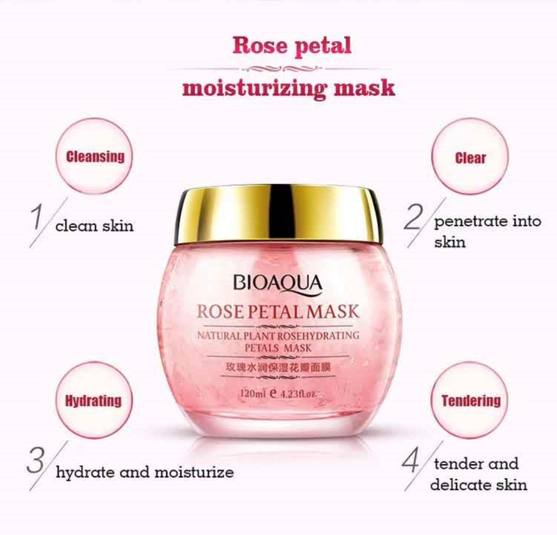 Natural Plant Rose Petal Mask - Essentia Bella